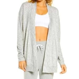 Zella Peaceful open front fleece lined longline lounge cardigan L
